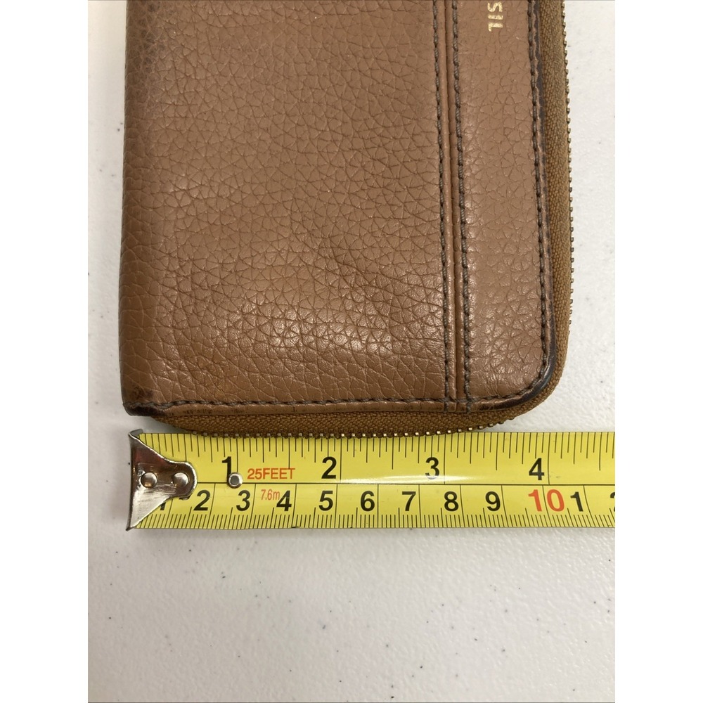 FOSSIL Tara Zip around Tassel Clutch Brown Leather‎ Wallet - Picture 13 of 13